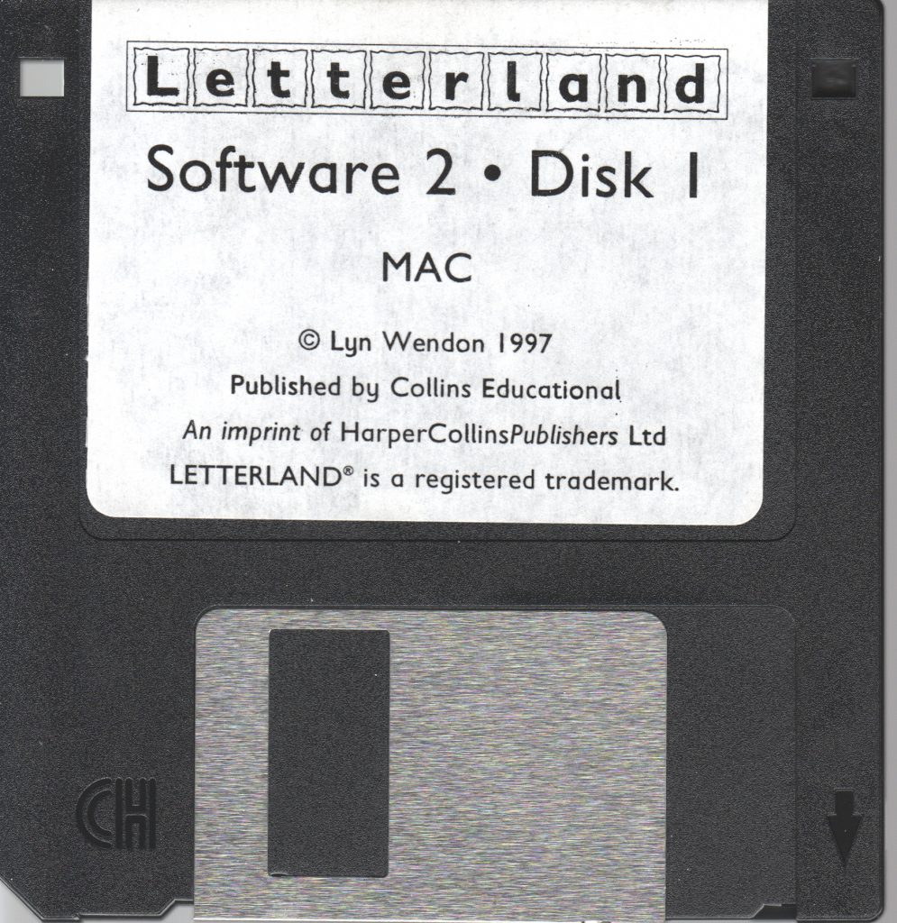 Scan of Letterland Software 2 floppy disk